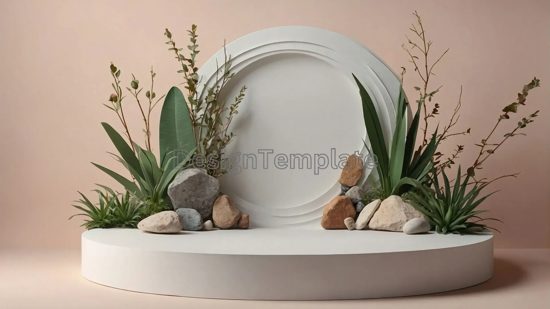 Serene Plant Frame Background Texture